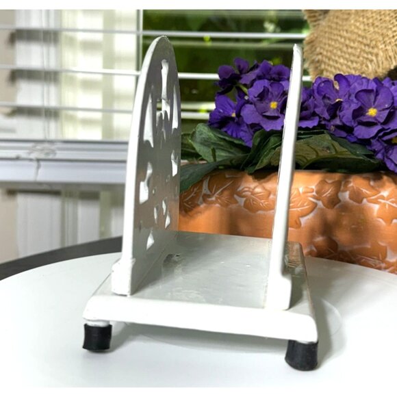 Cast Iron Enamel Napkin Mail Letter Holder Classic Design - Picture 6 of 10